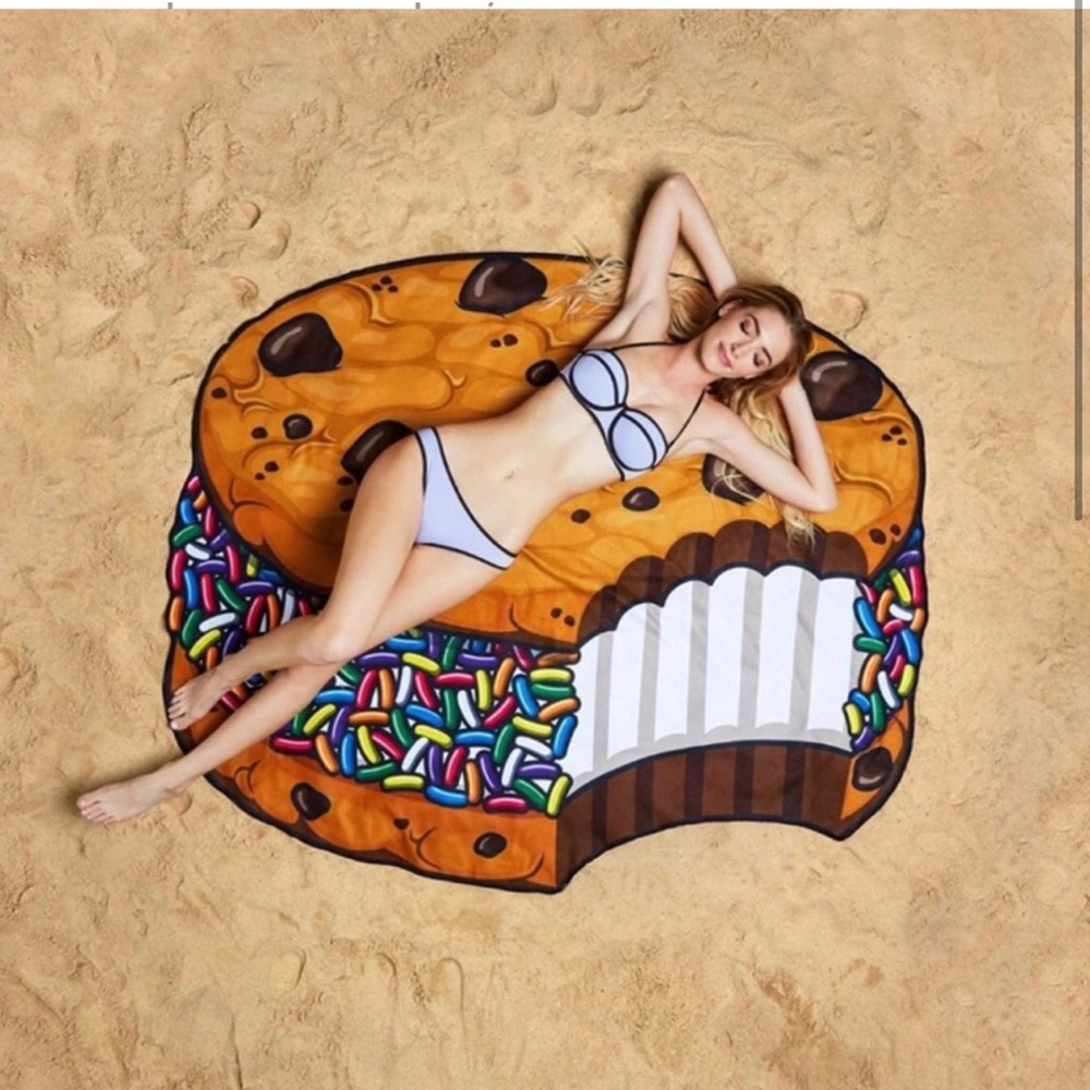 Huge Cookie Beach Blanket NWT